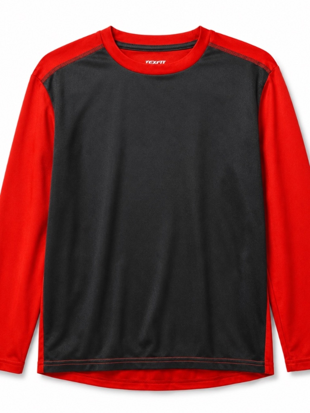 Texfit DriDry Black Red Performance Long Sleeve Top Size S 7-8